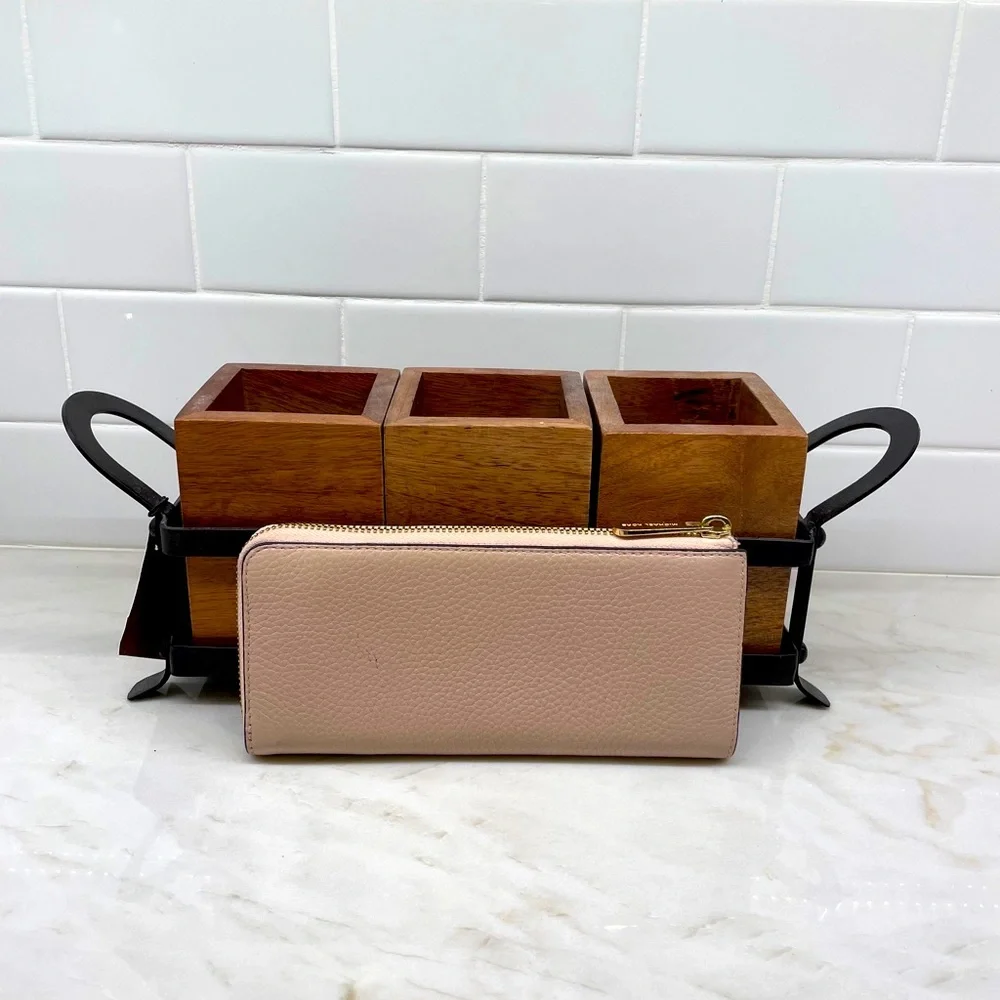 Jet Set Travel Large Saffiano Leather Quarter-Zip Wallet $98‎